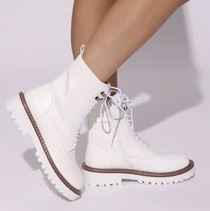 Chunky heel "Camy" combat boot...UNISEX! (W-10)(M-8.5)